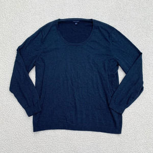 Tommy Hilfiger Women’s Navy Sparkly Crewneck Long Sleeve